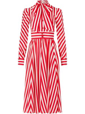 Dolce & Gabbana candy-stripe shirt dress - Red