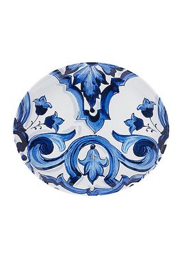 Dolce & Gabbana Casa Mediterraneo Fiore Oval Serving Plate in Blue