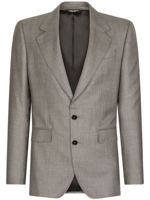 Dolce & Gabbana cashmere-silk single-breasted suit - Grey