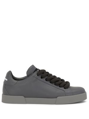 Dolce & Gabbana chunky-lace low-top sneakers - Grey