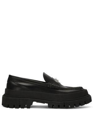 Dolce & Gabbana chunky leather loafers - Black