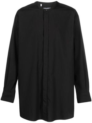 Dolce & Gabbana collarless long shirt - Black