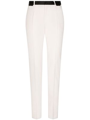 Dolce & Gabbana contrast tape detail tailored trousers - White