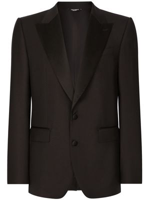 Dolce & Gabbana contrasting lapels two-piece suit - Black