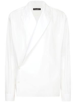 Dolce & Gabbana cotton wrap shirt - White