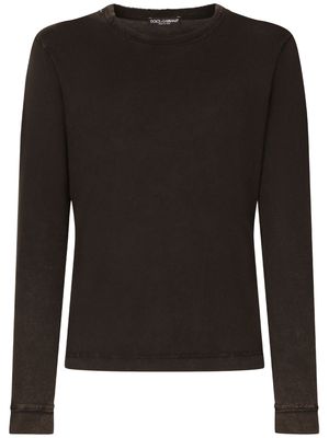 Dolce & Gabbana crew-neck cotton sweatshirt - Black