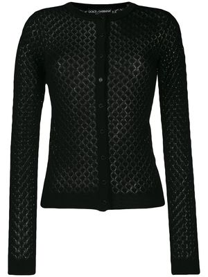 Dolce & Gabbana crochet knit cardigan - Black