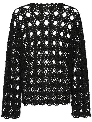 Dolce & Gabbana crochet-knit cotton sweater - Black