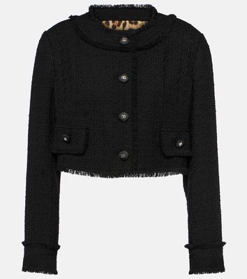 Dolce & Gabbana Cropped wool-blend tweed jacket