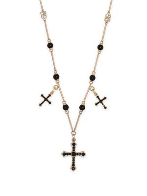 Dolce & Gabbana cross-charm rosary necklace - Gold