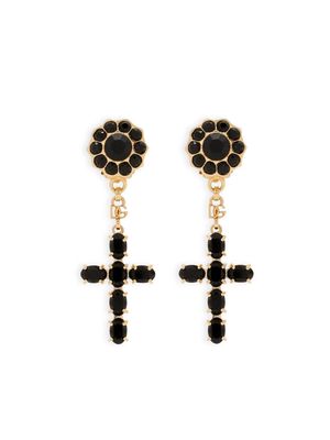 Dolce & Gabbana cross pendant clip-on earrings - Gold