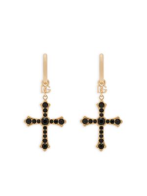 Dolce & Gabbana cross-pendant drop earrings - Gold