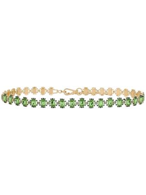 Dolce & Gabbana crystal-embellished chain belt - Green
