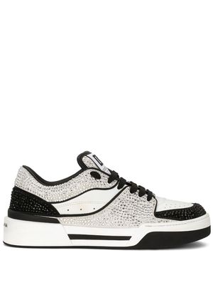 Dolce & Gabbana crystal-embellished low-top sneakers - White