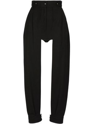 Dolce & Gabbana cut-out high-waist trousers - Black