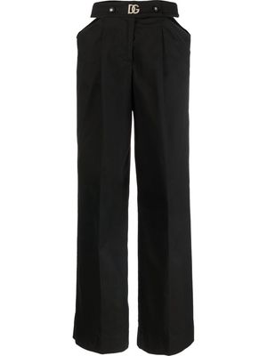 DOLCE & GABBANA cut-out tailored trousers - Black