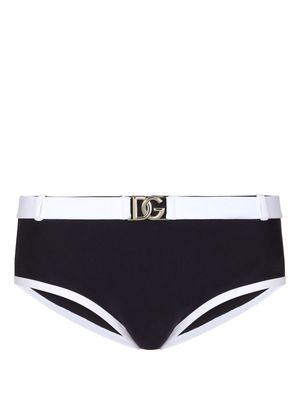 Dolce & Gabbana David logo-buckle swimming trunks - Blue