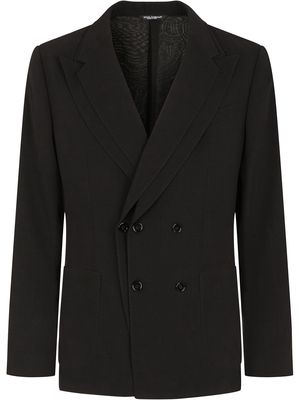 Dolce & Gabbana Deconstructed double-breasted blazer - Black