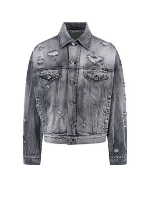 Dolce & Gabbana Denim Jacket With Ripped Effect