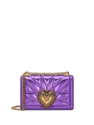 Dolce & Gabbana Devotion matelassé shoulder bag - Purple