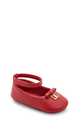 Dolce & Gabbana DG Crib Shoe in Red