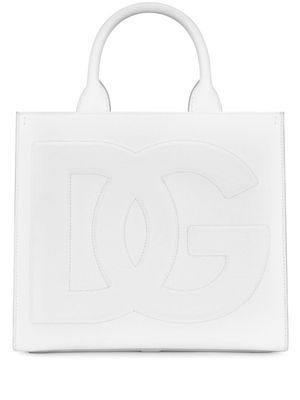 Dolce & Gabbana DG Daily leather shopper bag - White