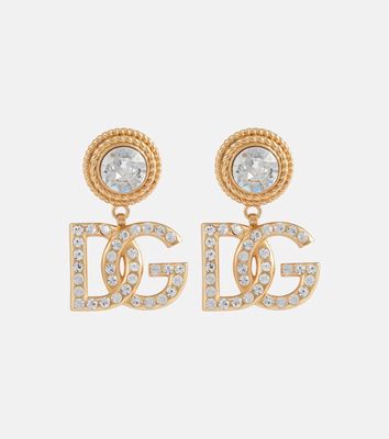 Dolce & Gabbana DG embellished clip-on earrings