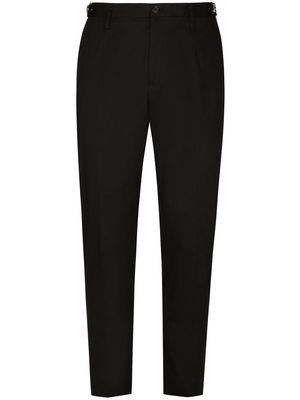 Dolce & Gabbana DG-embellished slim-cut trousers - Black