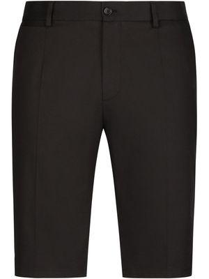 Dolce & Gabbana DG-embroidered tailored shorts - Black