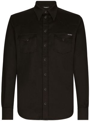 Dolce & Gabbana DG Essentials denim shirt - Black