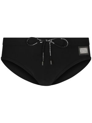 Dolce & Gabbana DG Essentials high-cut swimming trunks - Black