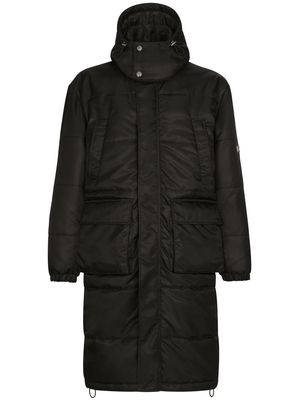 Dolce & Gabbana DG Essentials hooded padded coat - Black