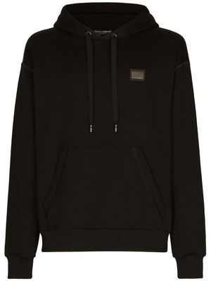 Dolce & Gabbana DG Essentials jersey hoodie - Black