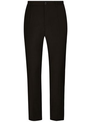Dolce & Gabbana DG Essentials logo-embroidered trousers - Black
