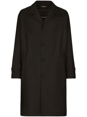 Dolce & Gabbana DG Essentials logo-plaque trench coat - Black