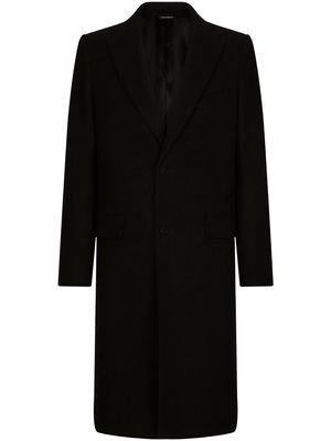 Dolce & Gabbana DG Essentials single-breasted coat - Black