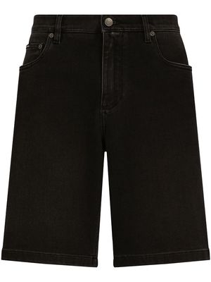 Dolce & Gabbana DG Essentials stretch denim shorts - Black