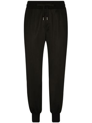 Dolce & Gabbana DG Essentials technical jersey track pants - Black
