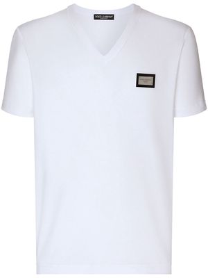 Dolce & Gabbana DG Essentials V-neck T-shirt - White