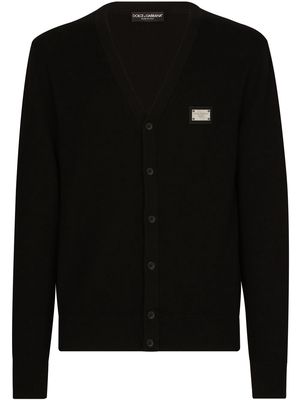 Dolce & Gabbana DG Essentials wool-cashmere cardigan - Black