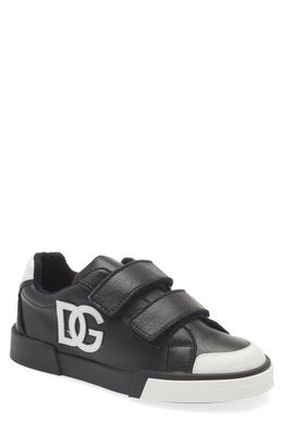 Dolce & Gabbana DG Interlock Logo Low Top Sneaker in Black/White