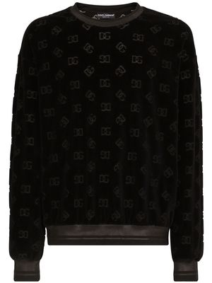 Dolce & Gabbana DG jacquard-logo print jumper - Black