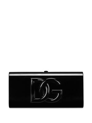 Dolce & Gabbana DG logo-appliqué clutch - Black