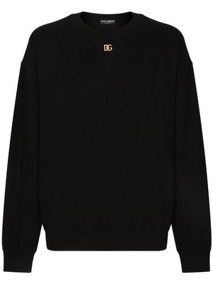 Dolce & Gabbana DG-logo cashmere jumper - Black