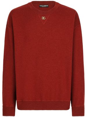 Dolce & Gabbana DG-logo cashmere jumper - Red