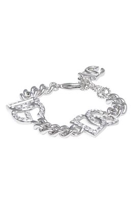 Dolce & Gabbana DG Logo Chain Link Bracelet in Silver