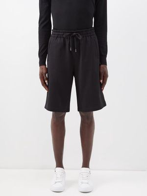 Dolce & Gabbana - Dg Logo Cotton-jersey Sweat Shorts - Mens - Black