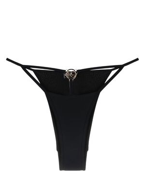 Dolce & Gabbana DG-logo cut-out bikini bottoms - Black