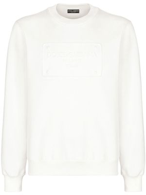 Dolce & Gabbana DG-logo embossed sweatshirt - White