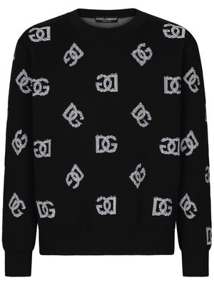 Dolce & Gabbana DG-logo jacquard sweatshirt - Black